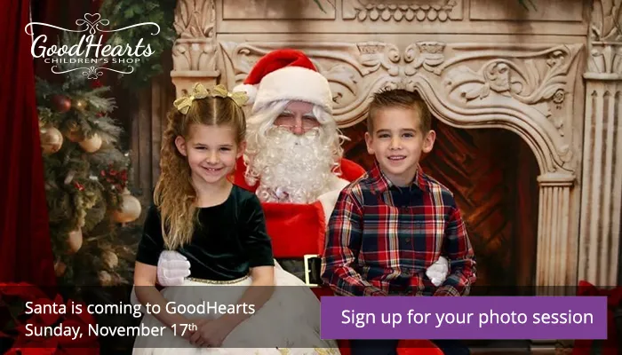 Santa at Goodhearts Children's Shop in Reading MA